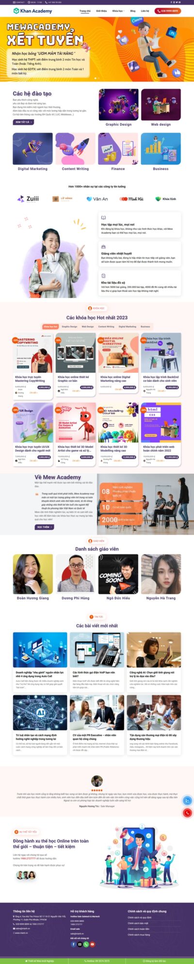 Theme wordpress bán khóa học đẹp