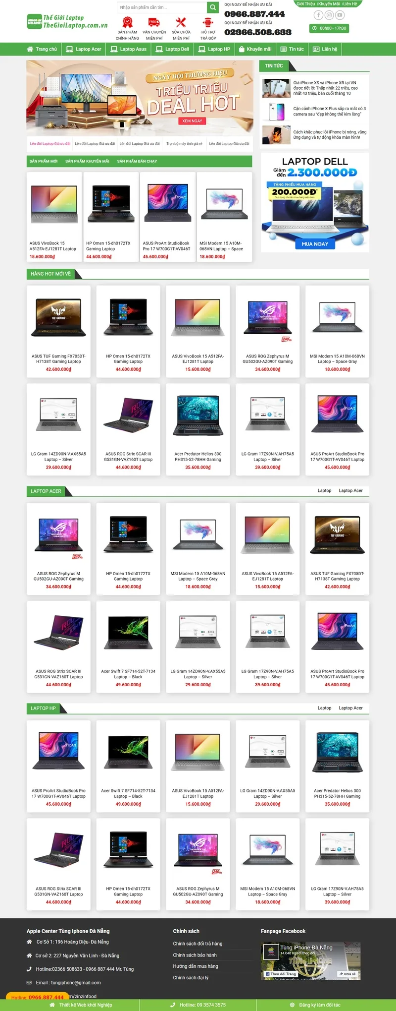 Theme wordpress bán laptop 02