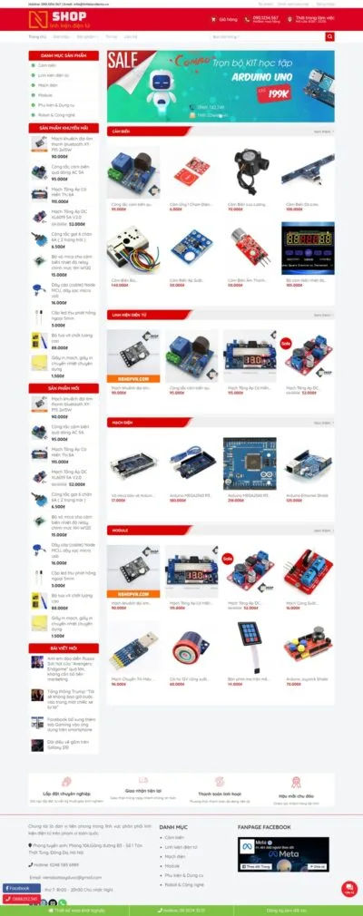 Theme wordpress bán linh kiện 01