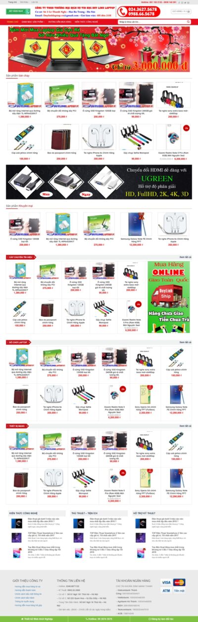 Theme wordpress bán linh kiện