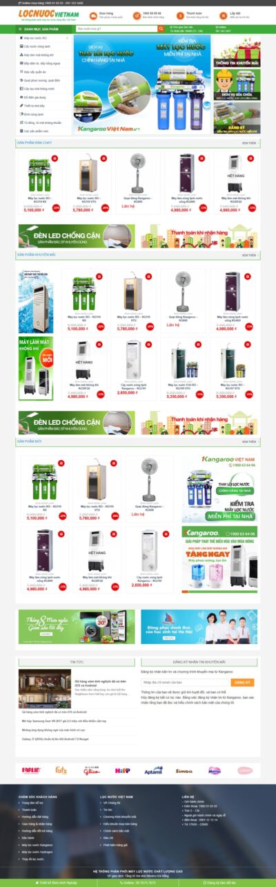 Theme wordpress bán lọc nước