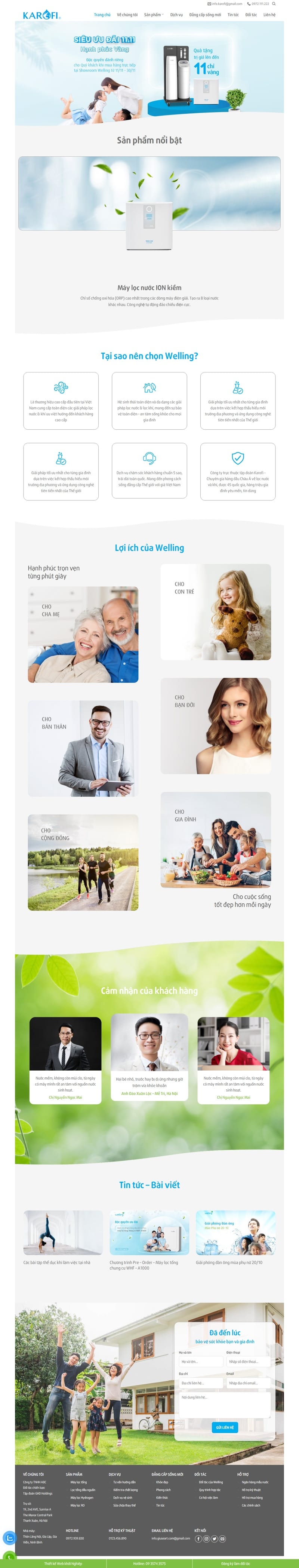 Theme wordpress bán máy lọc nước mới