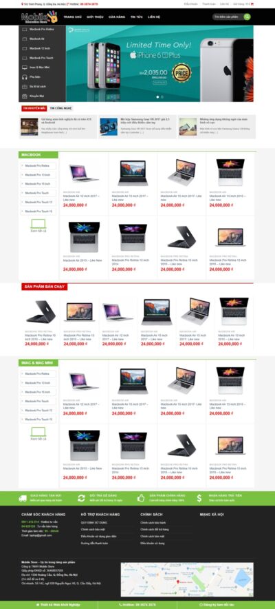 Theme wordpress bán máy tính - laptop