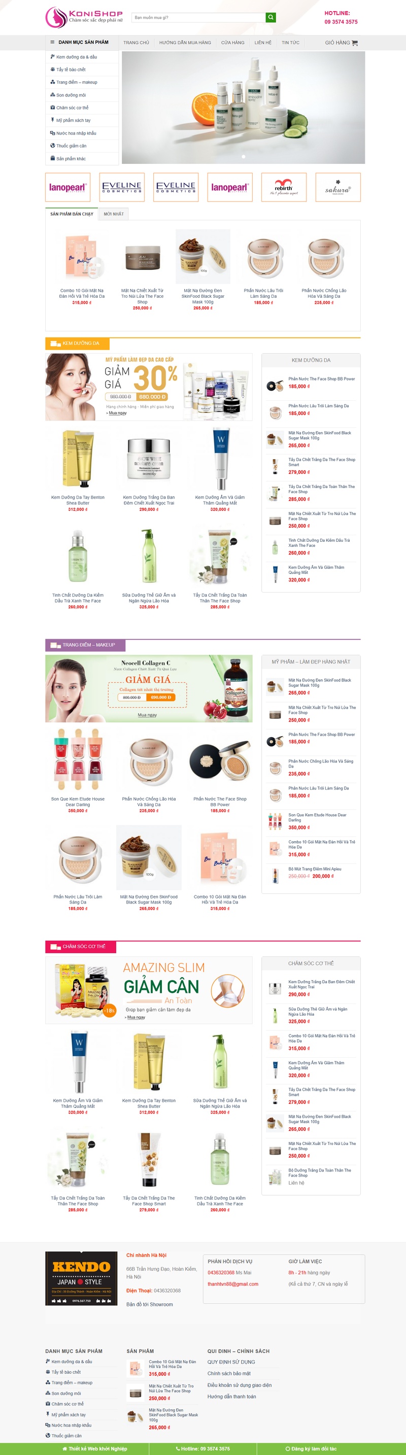 Theme wordpress bán mỹ phẩm