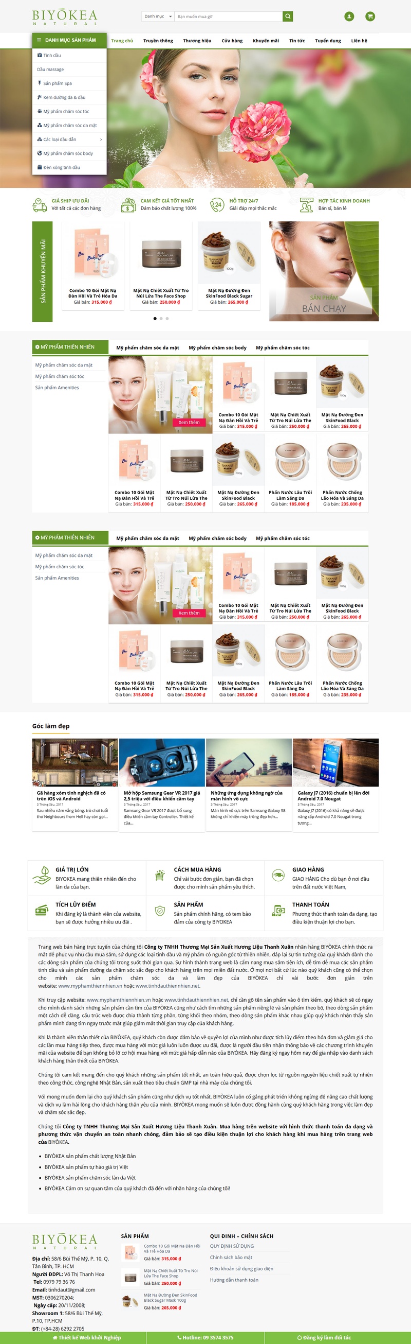 Theme wordpress bán mỹ phẩm đẹp