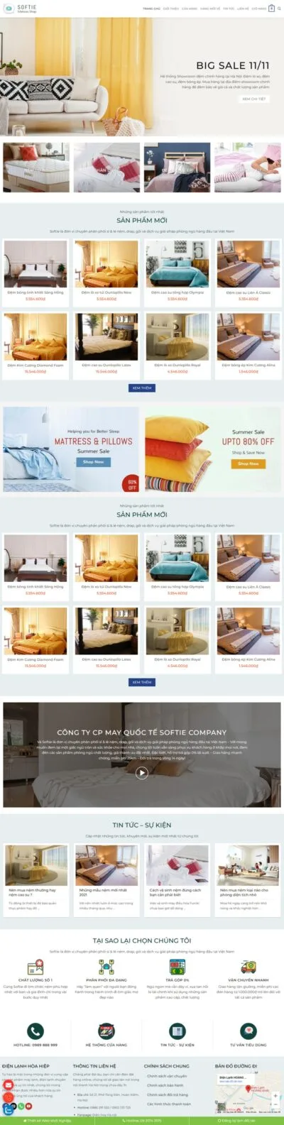 Theme wordpress bán nệm