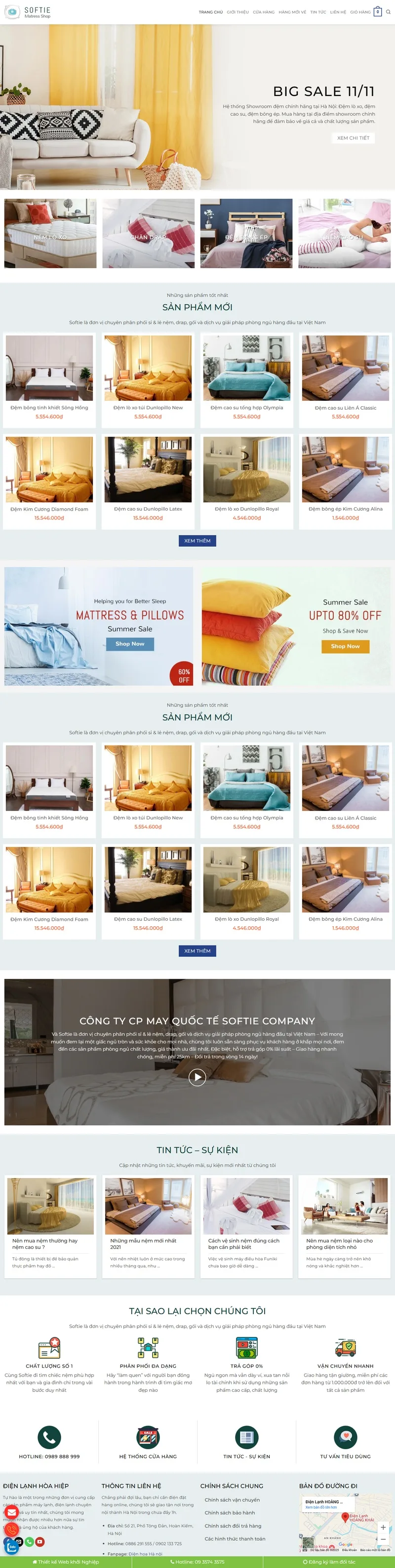Theme wordpress bán nệm