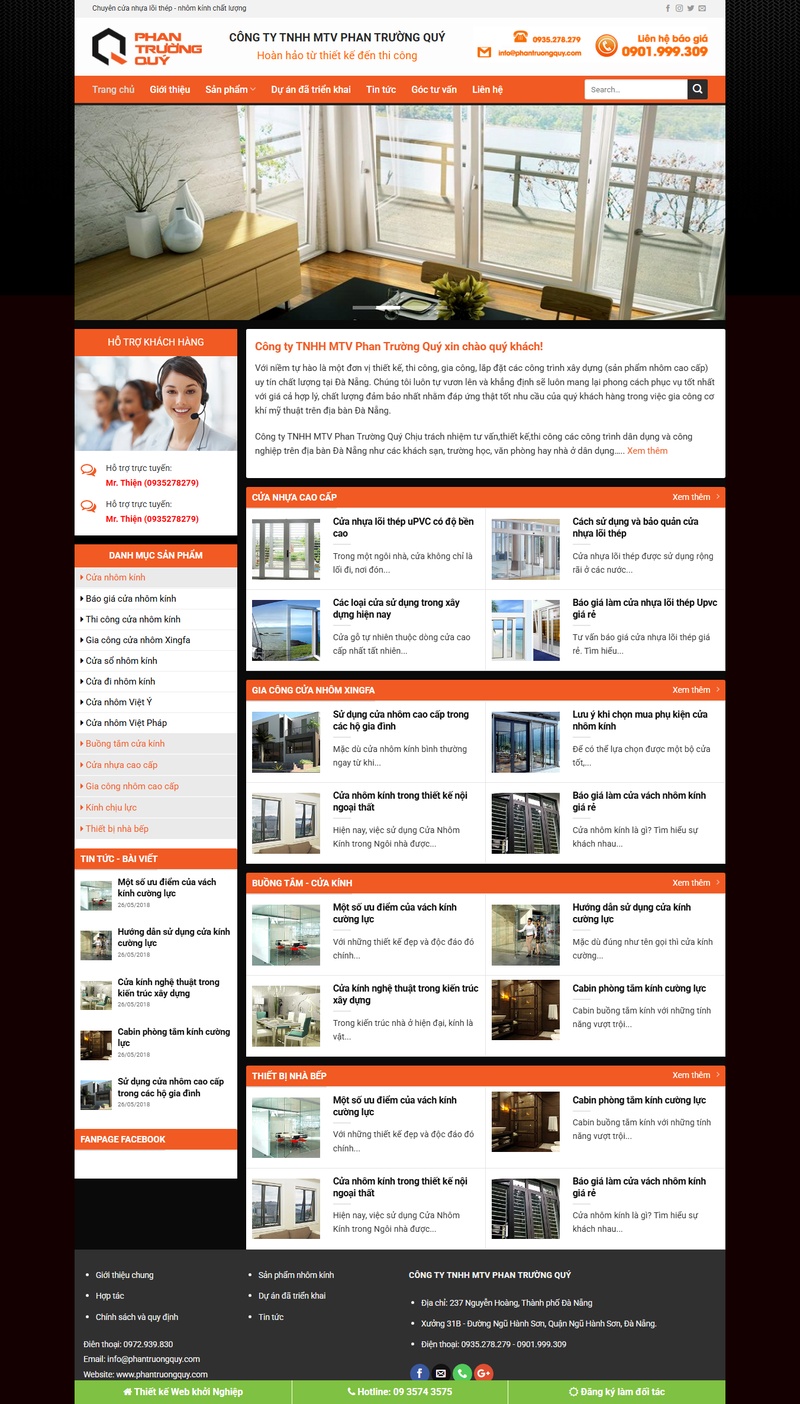 Theme wordpress bán nhôm kính