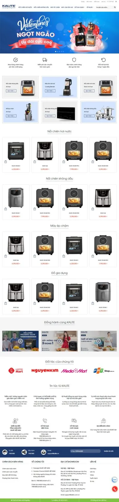 Theme wordpress bán nồi chiên không dầu