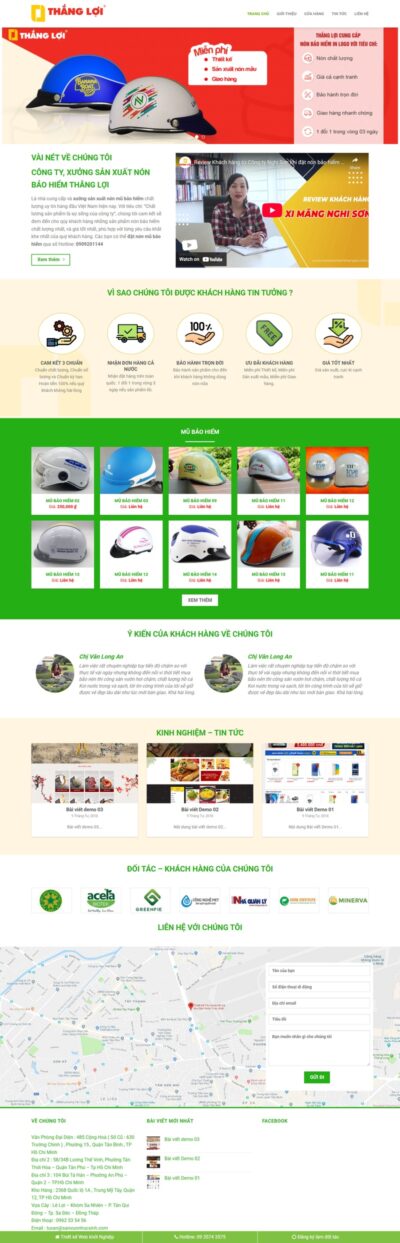 Theme wordpress bán nón bảo hiểm