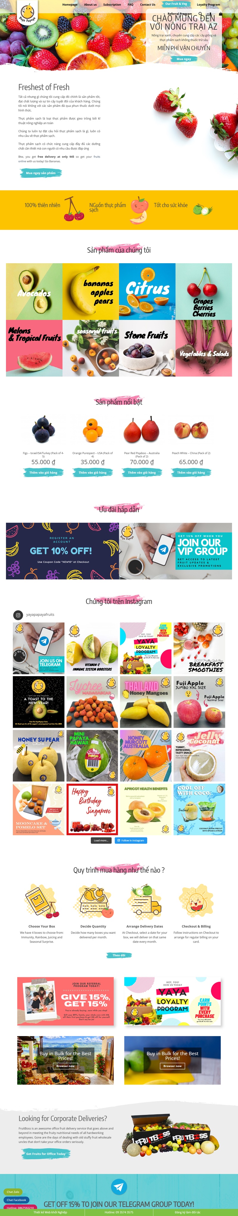 Theme wordpress bán nông sản 01