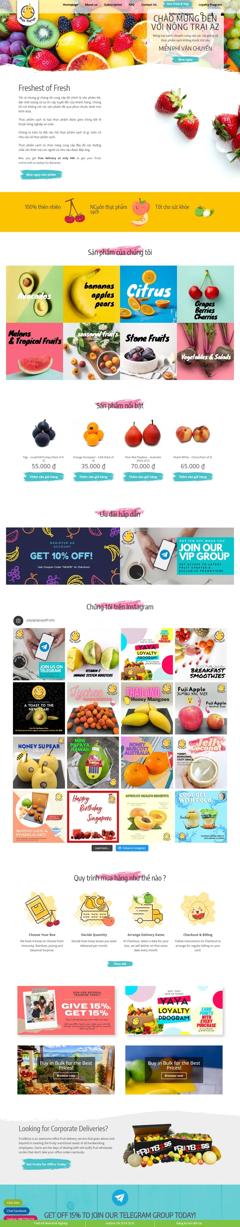 Theme wordpress bán nông sản 01
