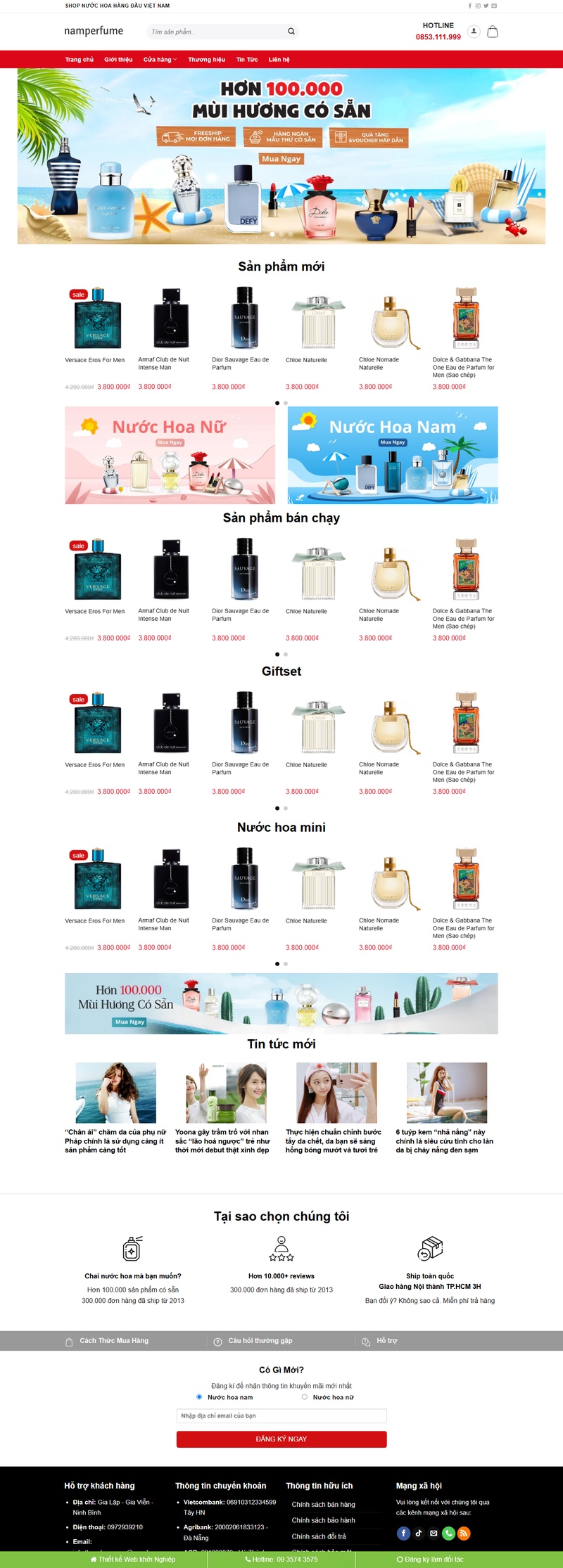 Theme wordpress bán nước hoa