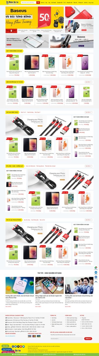 Theme wordpress bán phụ kiện điện thoại