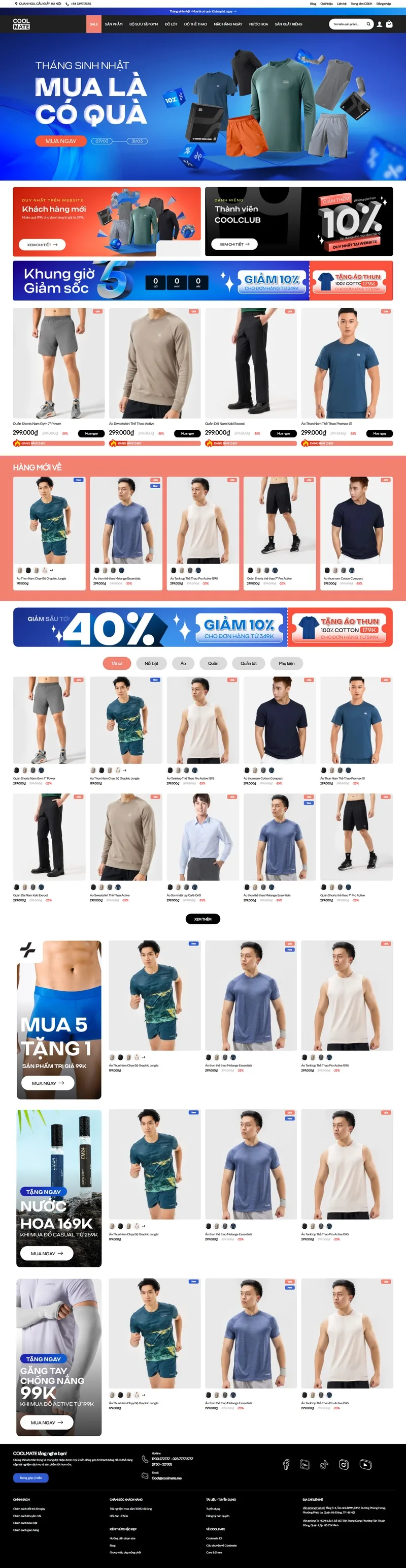 Theme wordpress bán quần áo giống coolmate