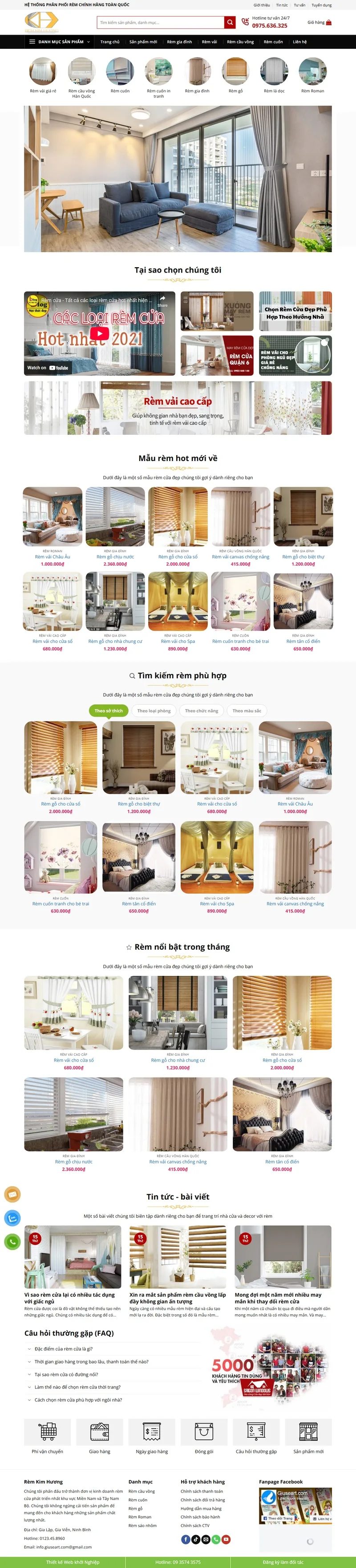 Theme wordpress bán rèm cửa đẹp