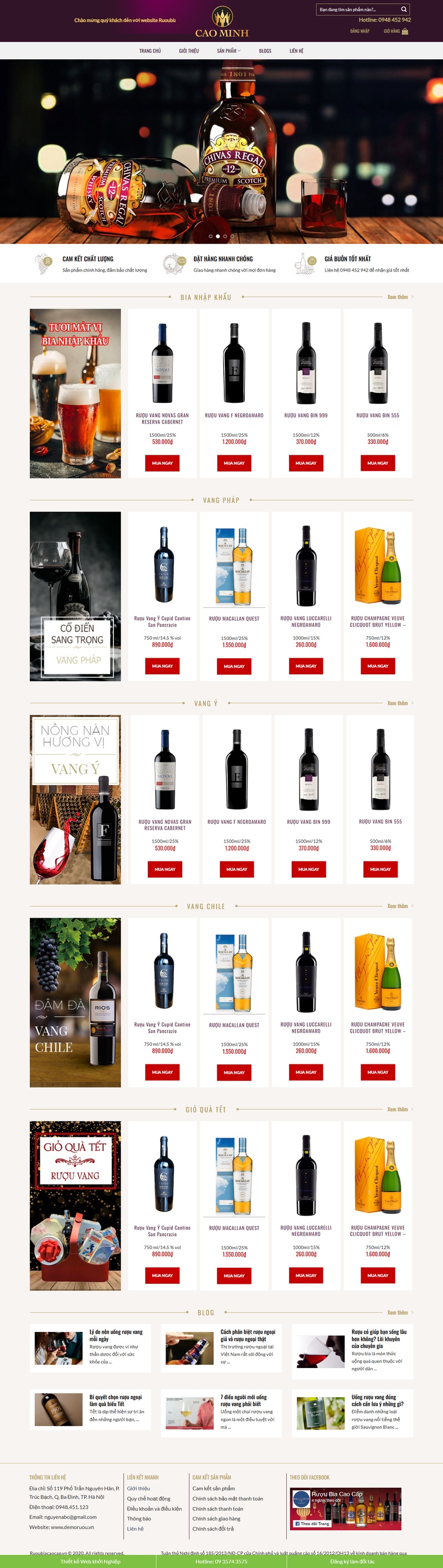 Theme Wordpress bán rượu 01