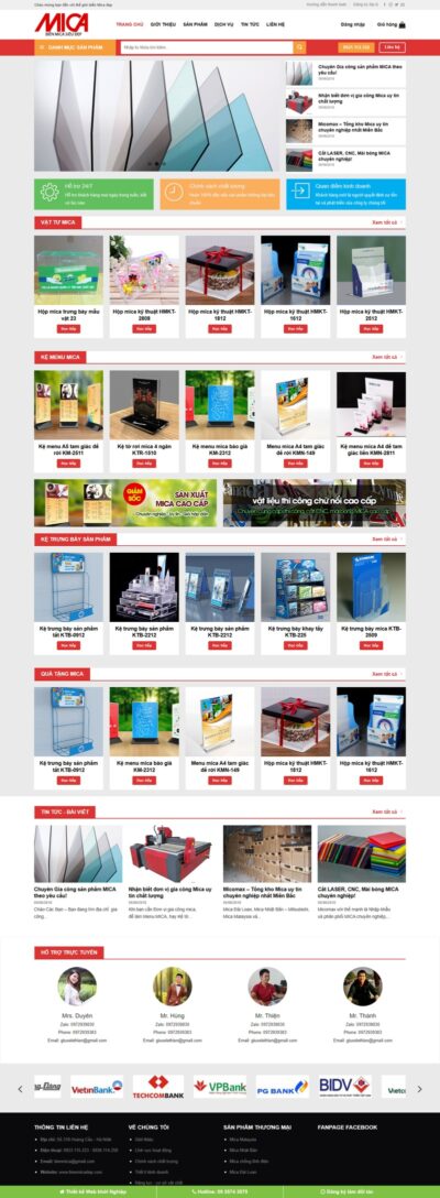 Theme wordpress bán sản phẩm Mica