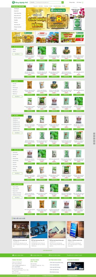 Theme wordpress bán sản phẩm nông nghiệp , phân bón