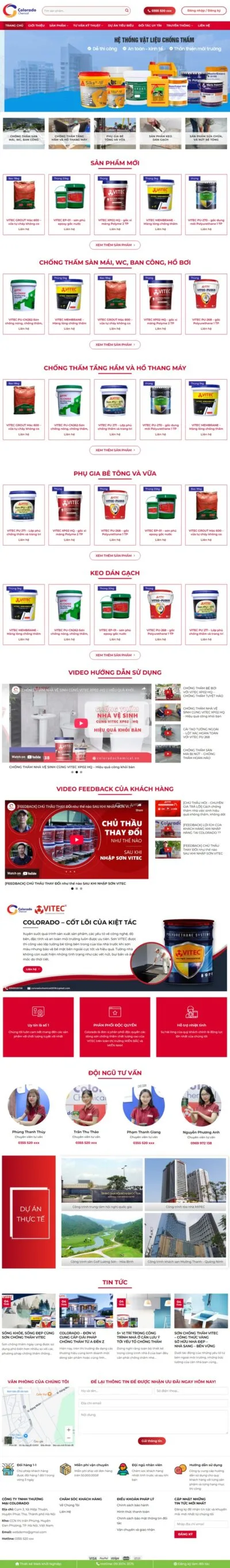 Theme wordpress bán sơn chống thấm