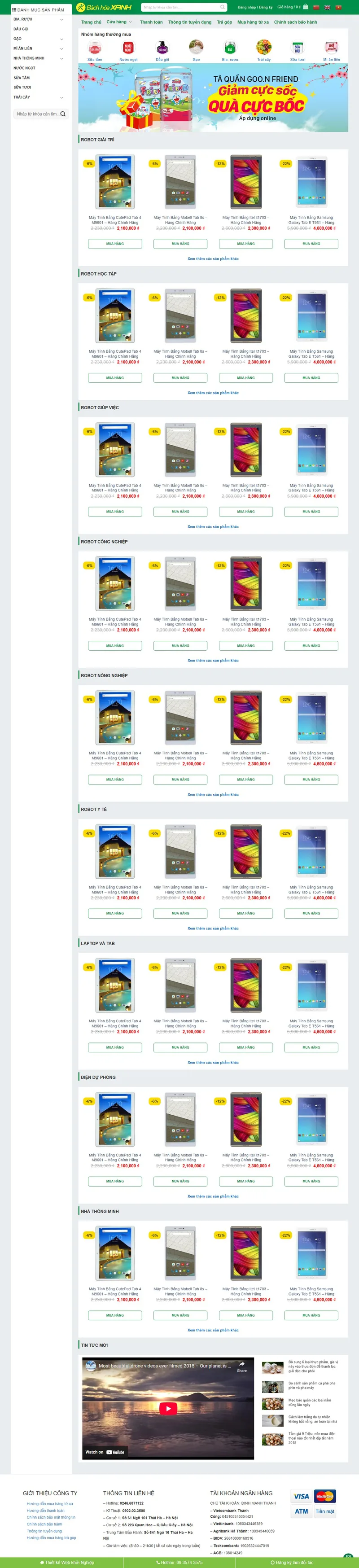 Theme wordpress bán tạp hóa