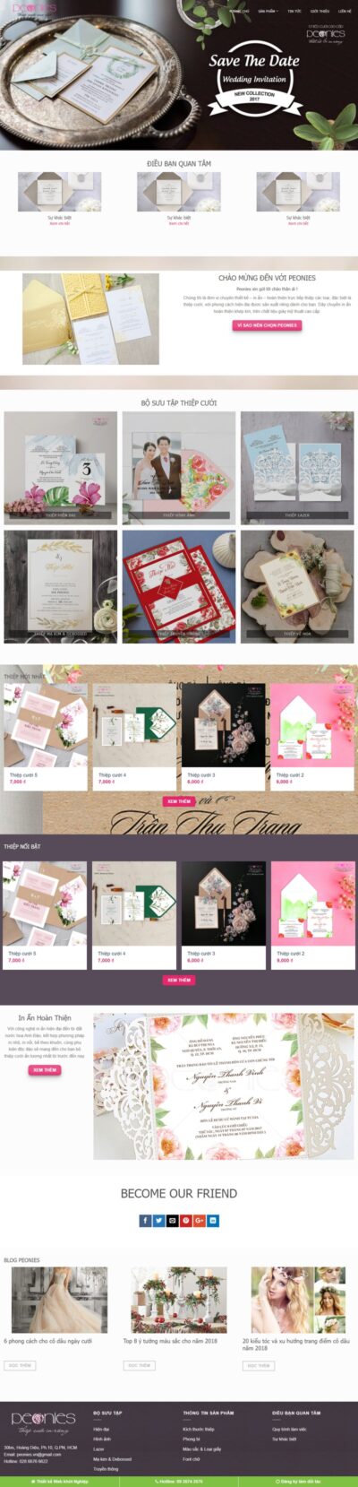 Theme wordpress bán thiệp cưới