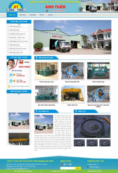 Theme wordpress bán thiết bị cẩu trục