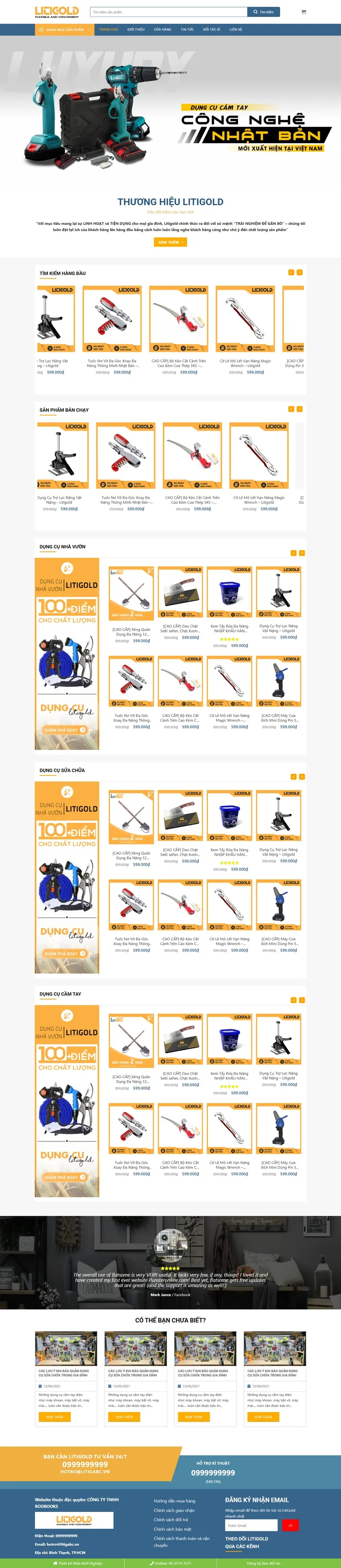 Theme wordpress bán thiết bị làm vườn