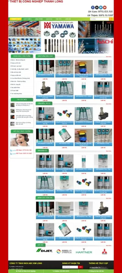 Theme wordpress bán thiết bị mài công nghiệp