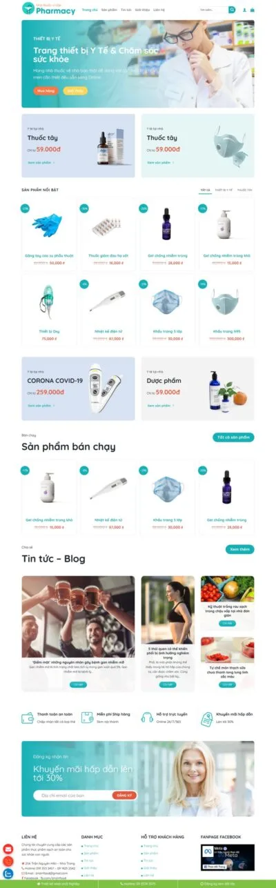 Theme wordpress bán thiết bị y tế