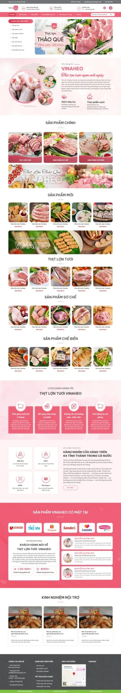 Theme wordpress bán thịt heo sạch