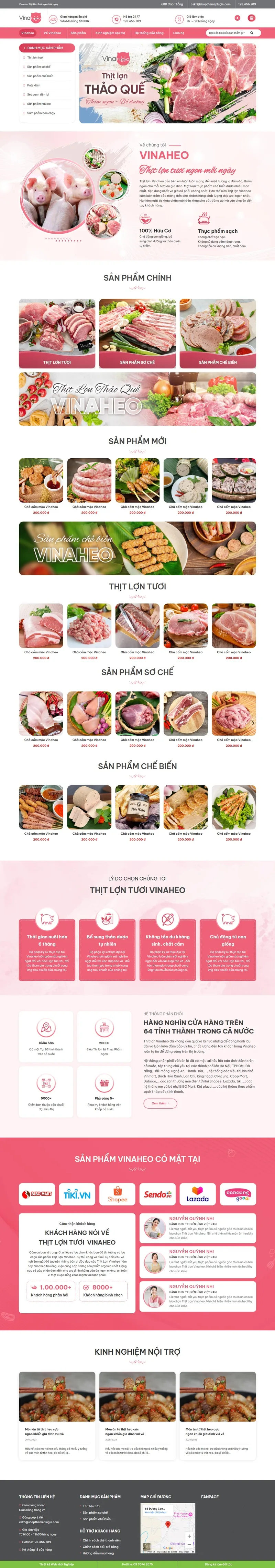 Theme wordpress bán thịt heo sạch