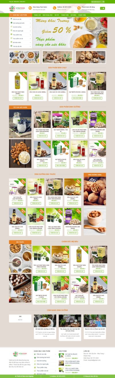 Theme wordpress bán thực phẩm