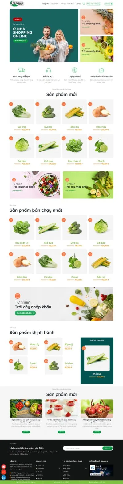 Theme wordpress bán thực phẩm sạch 04