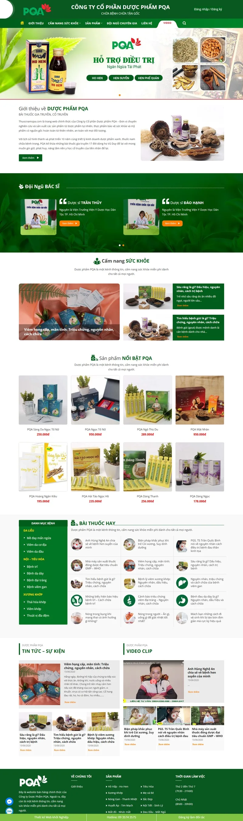 Theme wordpress bán thuốc nam 01