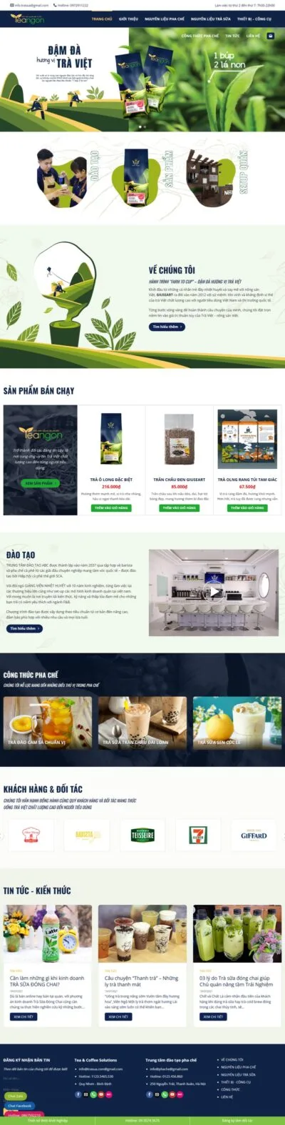 Theme wordpress bán trà sữa