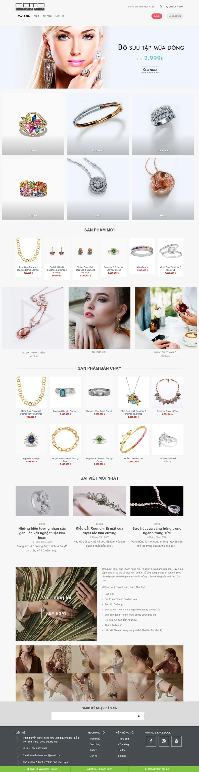 Theme wordpress bán trang sức đẹp