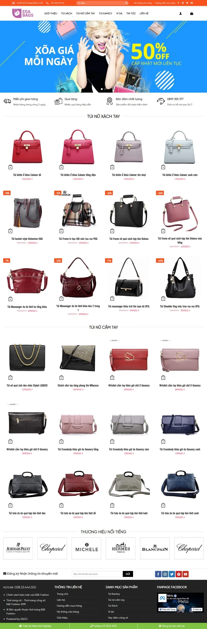 Theme Wordpress bán túi xách