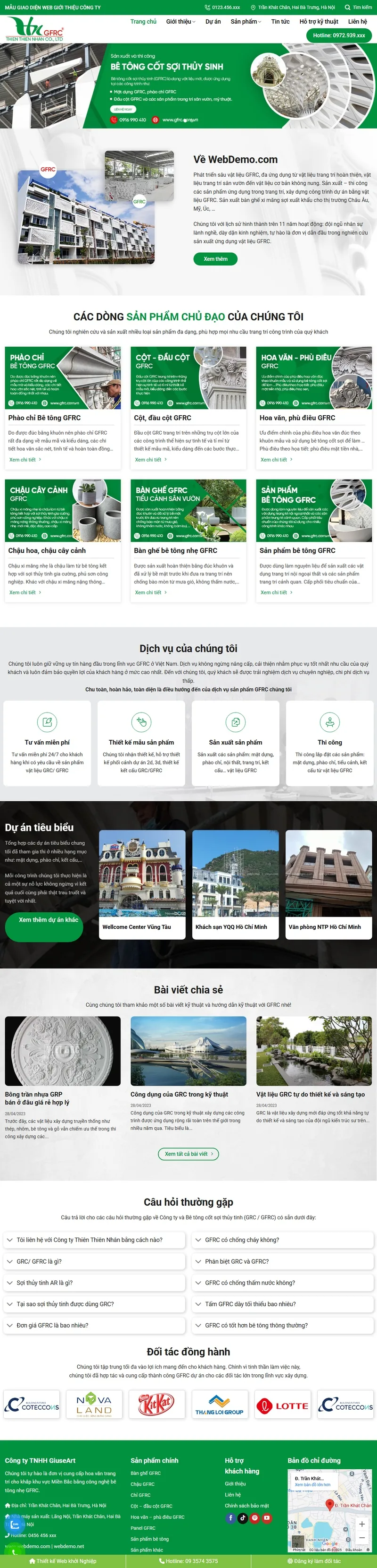 Theme wordpress bán vật liệu trang trí