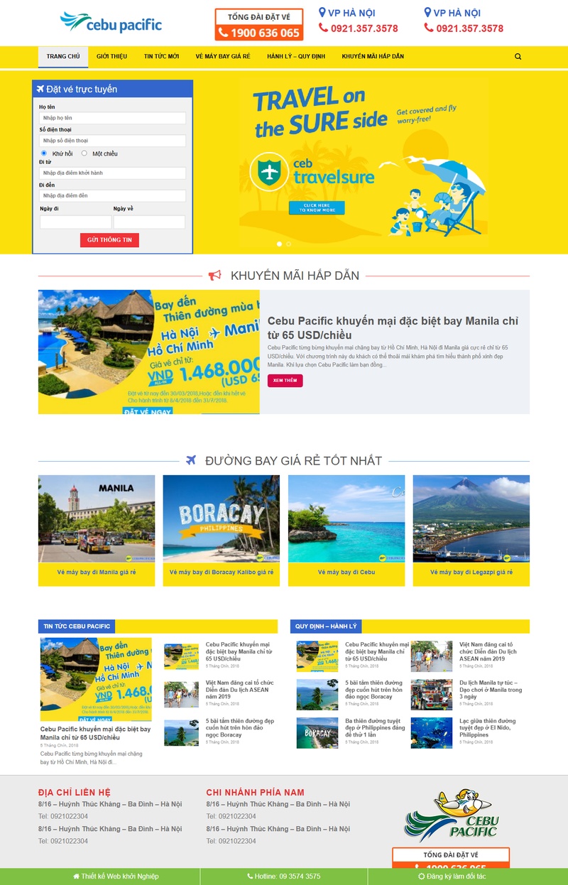 Theme wordpress bán vé máy bay