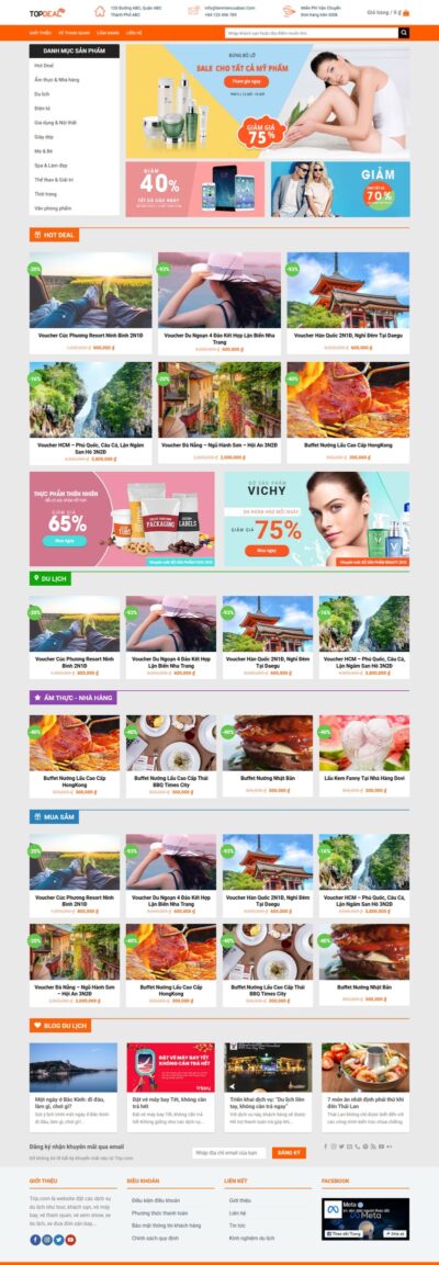 Theme wordpress bán voucher giảm giá