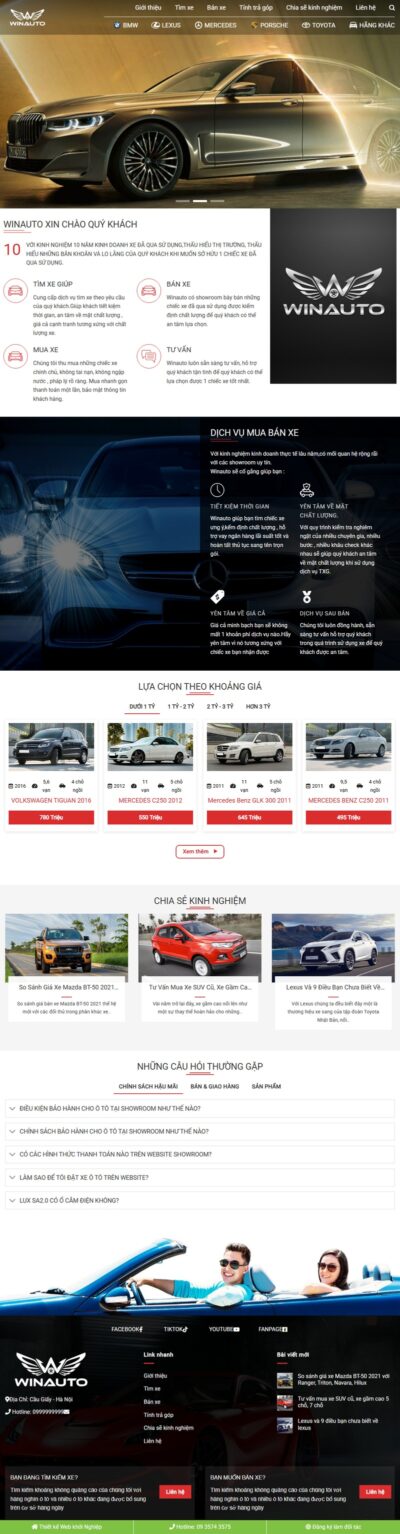 Theme wordpress bán xe hơi cũ