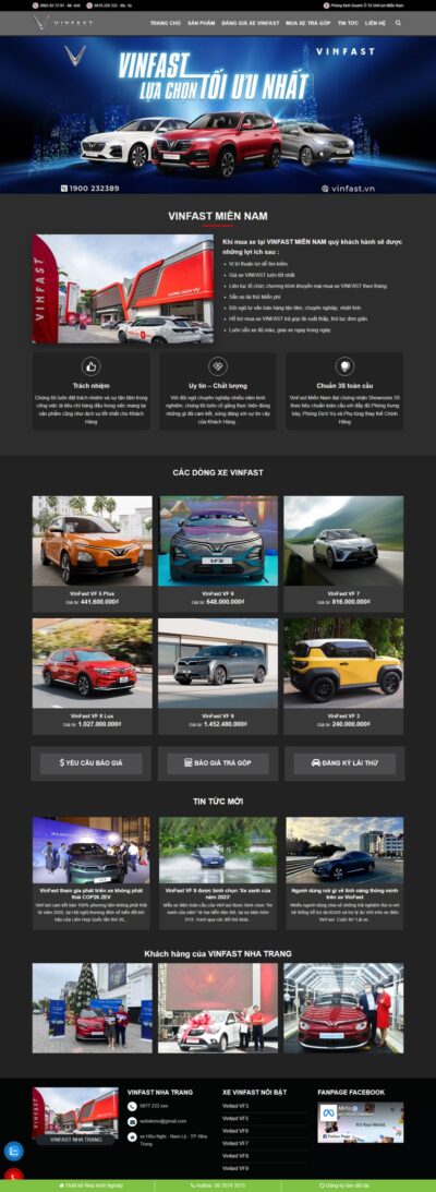 Theme wordpress bán xe vinfast 01