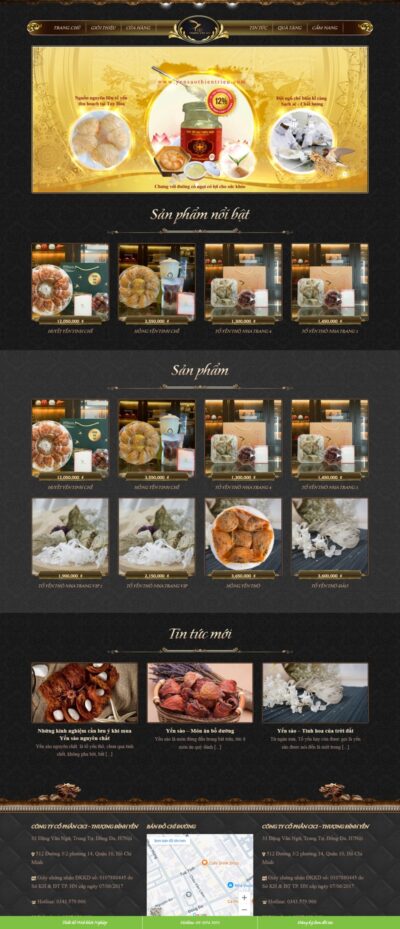 Theme wordpress bán yến sào 01