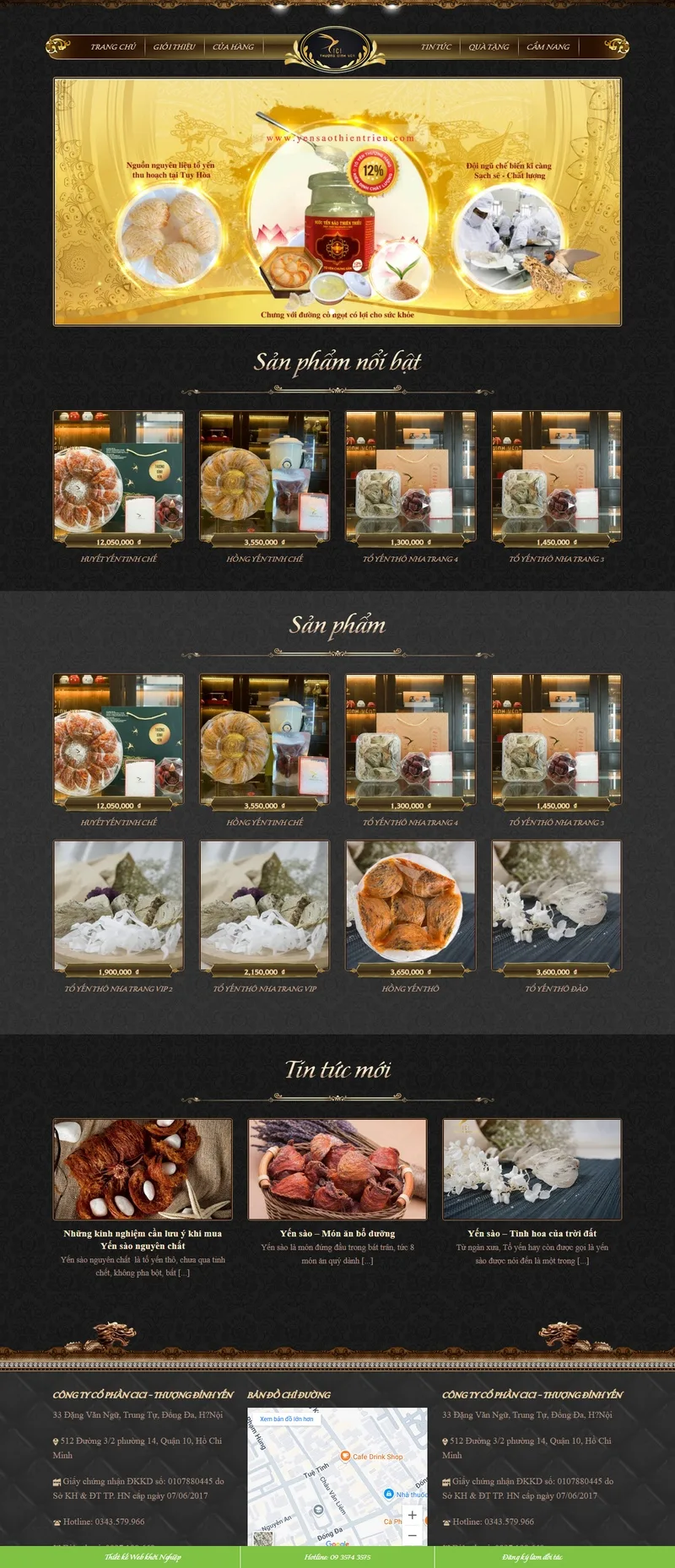 Theme wordpress bán yến sào 01