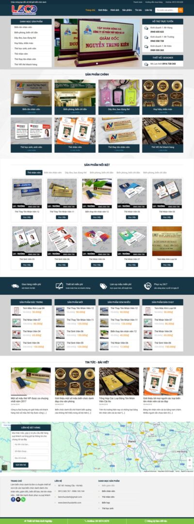 Theme wordpress biển chức danh