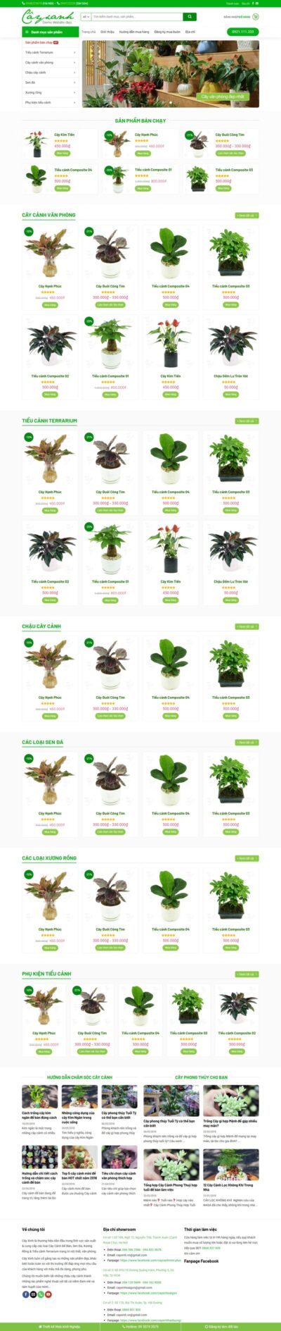 Theme wordpress cây xanh 01