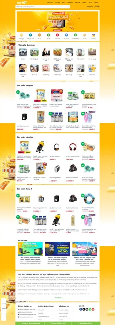 Theme wordpress chợ tốt