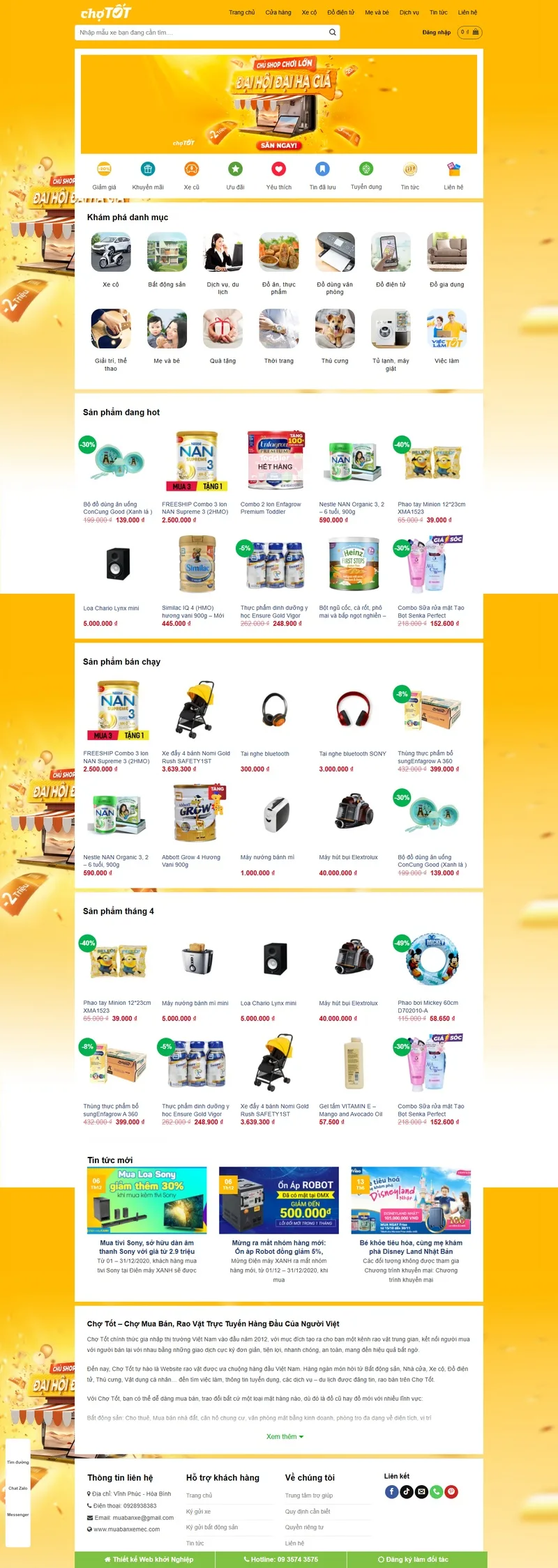 Theme wordpress chợ tốt