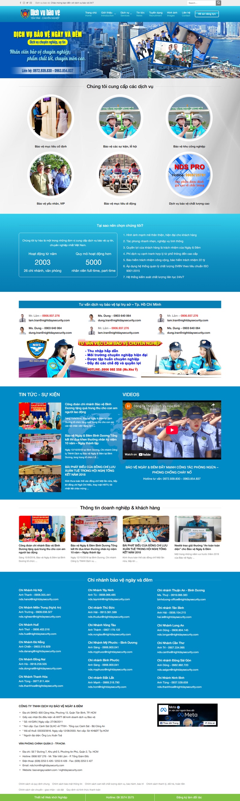 Theme wordpress công ty bảo vệ